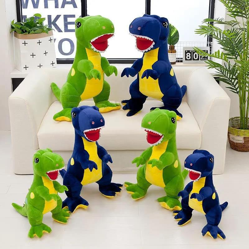 Lovely Dinosaur Plush Toy Tyrannosaurus Doll Dinosaur Egg Toy Soft Sleeping Pillow Doll Boy Girl Children's Birthday Present