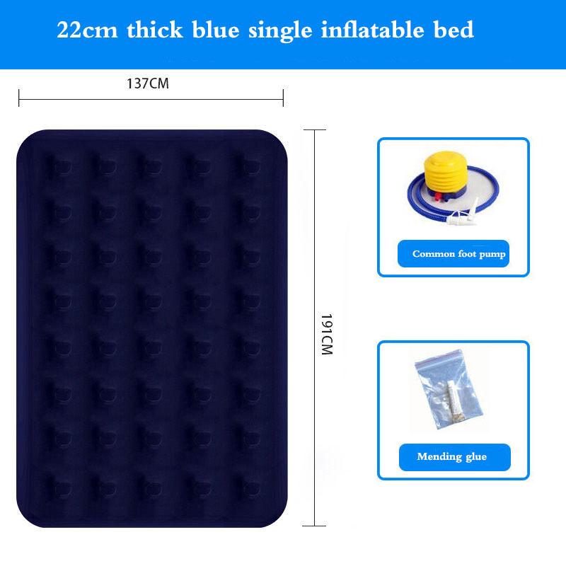 Double Household Inflatable Bed Bedroom Air Bed Inflatable Mattress Lunch Break Folding Bed Air Pump Air Pillow