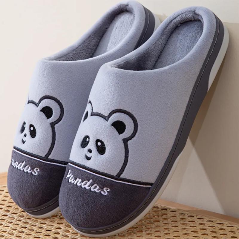 Men's Cotton Slippers Winter Cold-proof Home Warmth Non-slip Cute High-end Trend Slippers Men Winter