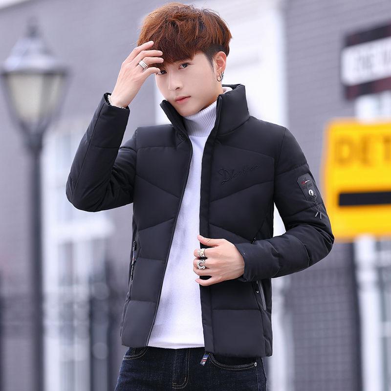 Thicken Warm Stand-up Collar Winter Coat Men's Cotton-padded Clothing Fashion Self-cultivation Slim Winter Clothes
