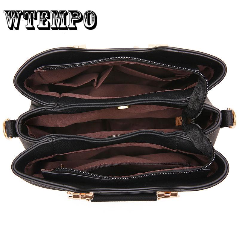 Leather Shoulder Bag Women Crossbody Tote Bag Metal Pendant Hanging Ornament Handbags