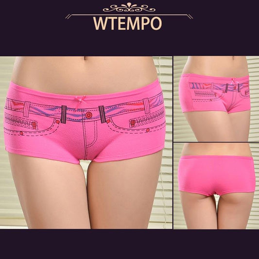 Fashion 6 Pcs/Lot Underwear Cotton Women Panties Print Womens Shorts Boyshorts Seamless Lingerie