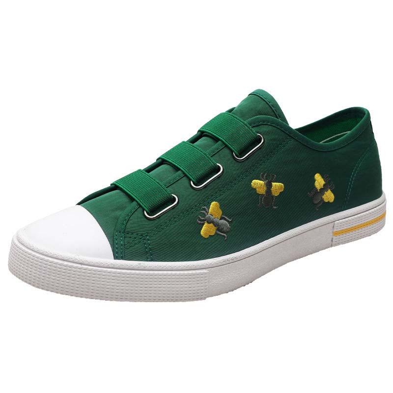 Plus Size 38-44 Summer Men Canvas Sneakers Comfortable Deodorant Running Basketball Shoes Breathable Shockproof Non-slip Bee Shoes