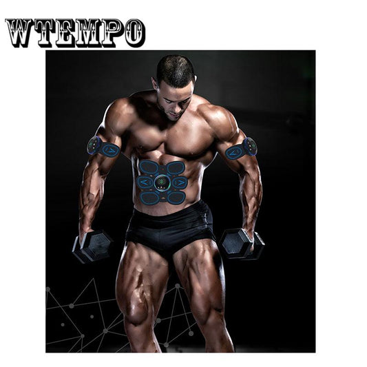 Stimulator 6 Pad Muscle Training Gear Abdominal Exerciser Body Shaper Fat Burning Fitness