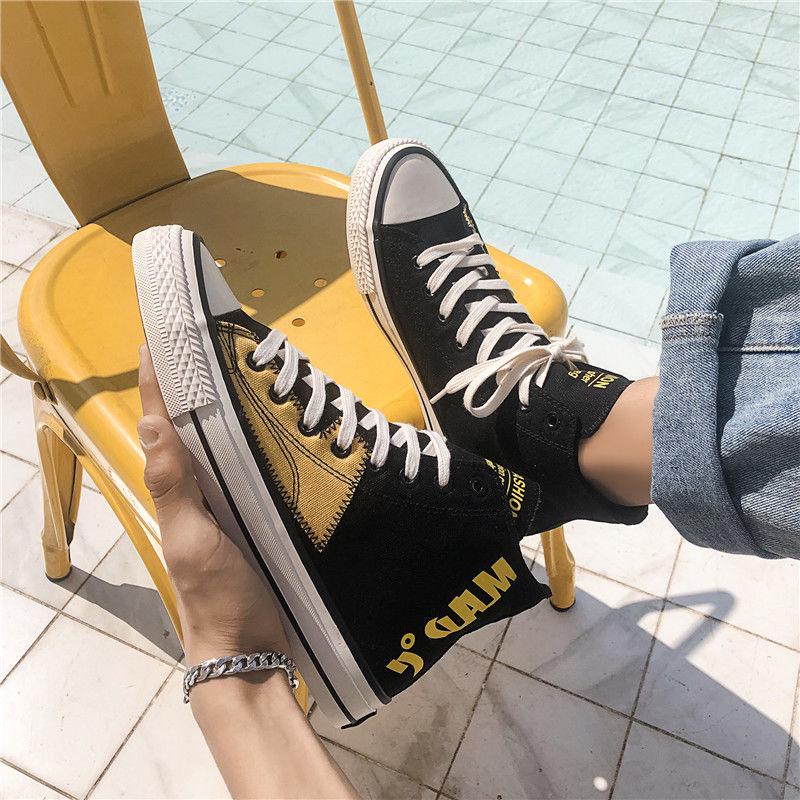 Men's Wild Board Shoes Large Size Casual Shoes Men's Shoes High-top Canvas Shoes