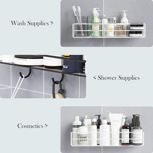 Punch-free Bathroom Rack Toilet Bath Toilet Multi-functional Square Storage Hanging Wall Bathroom Toilet