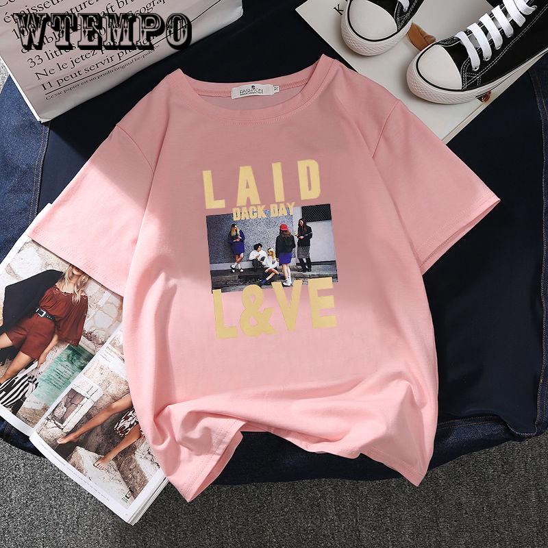 WTEMPO Female T-shirt Print Women's Clothing Print T Shirt Female Tshirt Short Sleeve Tops