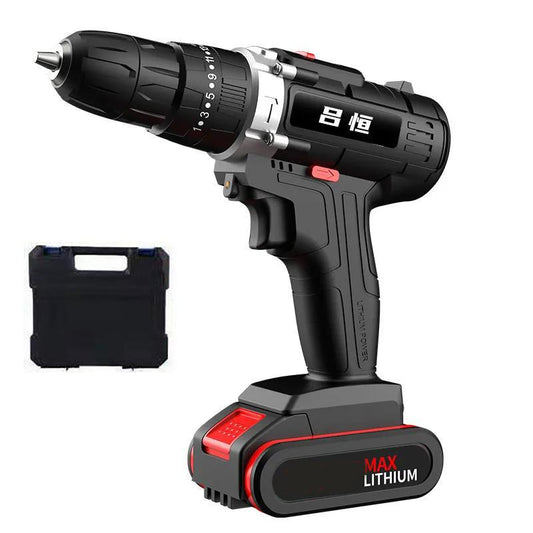 Industrial Cordless Drill Set 128Vf Two-speed Electric Screwdriver Rechargeable Motor Tools