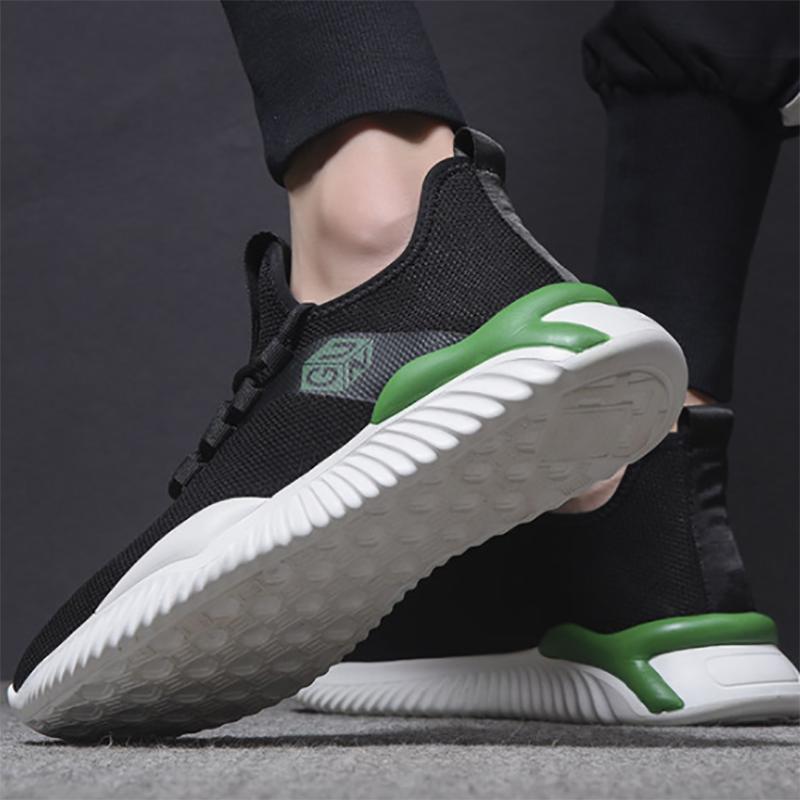 Men's Low-top Casual Fly Woven Mesh Shoes Flying Woven Breathable Soft Sole Sneakers Men's Lightweight Cheap Running Shoes