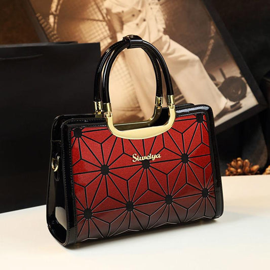 Handbags Women's Fashion All-match Leather Handbags Western-style Middle-aged Mother Baodan Shoulder Messenger Bag Tide