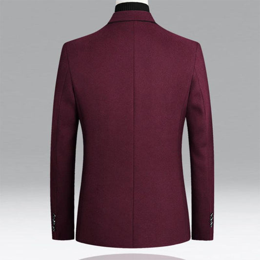 Autumn and Winter Men's Jacket Business Casual Thickened Plus Velvet Warm Loose Jacket Men