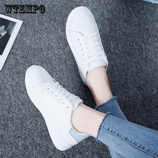 Women Platform Creepers White Flat Student Girls Sport Shoes Sneakers