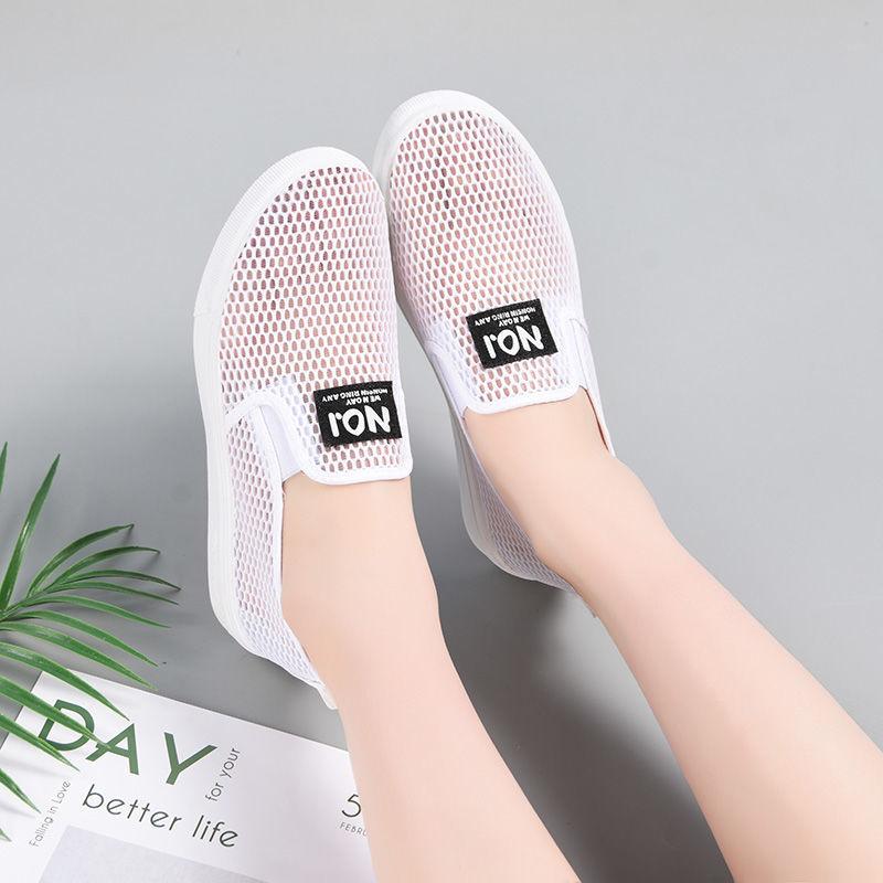 Summer Women's Breathable Mesh Shoes All-match Canvas Shoes for Students Women's Non-slip Tendon Sole Casual Shoes
