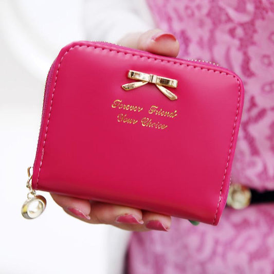 Small and Portable Cute Bag Fashion Trend Ladies Small Wallet Short Zipper Coin Purse Shopping Shopping Handbag