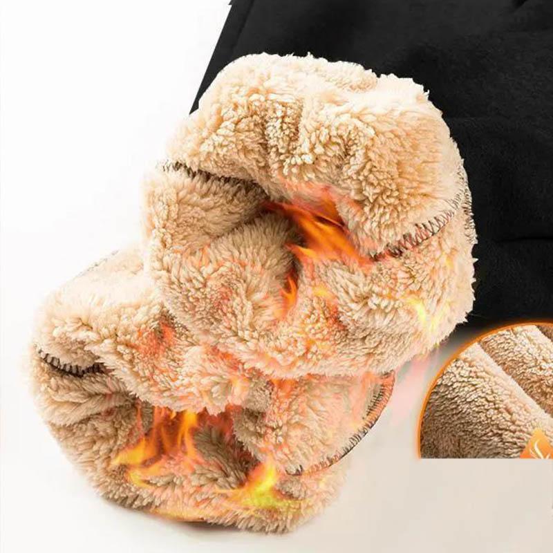 Pants Women's Winter Plus Velvet Thickened Lamb Velvet To Keep Warm Black Loose and Thin Sports Wear Winter Casual Pants