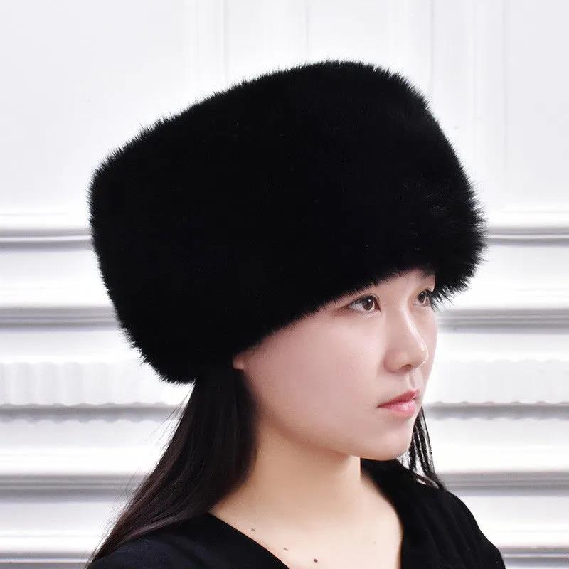 Winter Cotton Hats Northeast Men's and Women's Fox Fur Hat Imitation Rabbit Fur Thickened Warm Dome Hat