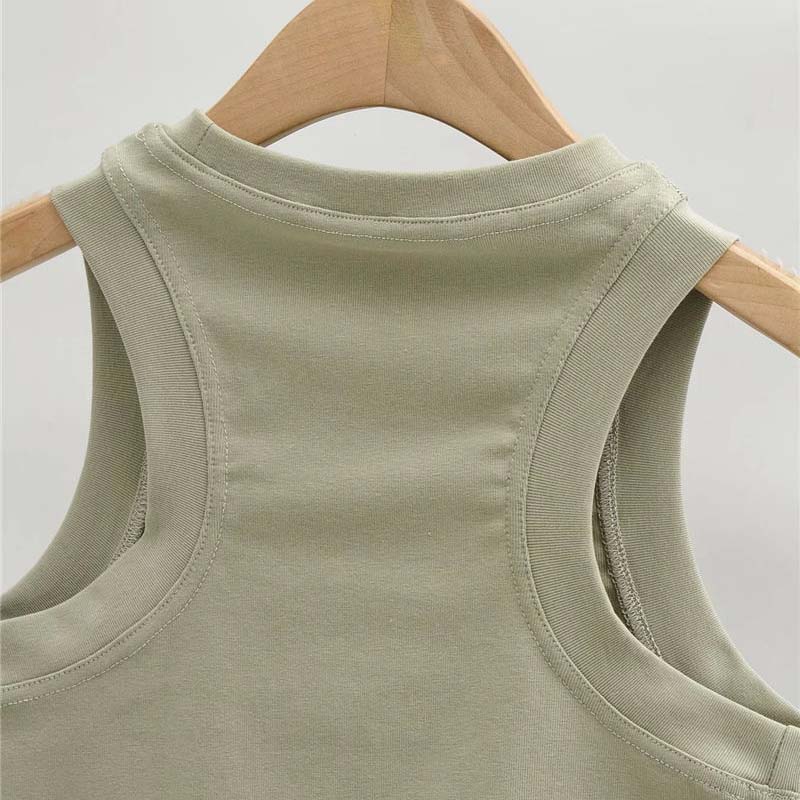 Y2k American Vest Suspenders Women's Sleeveless Slim Fit Crop Top Sexy Slight Stand Collar Shorts Top Steetwear Outerwear Bottoming Shirt Solid Color
