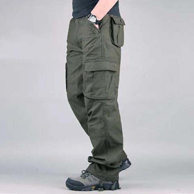 Wear-resistant Cotton Cool Overalls Trousers Plus Size Casual Pants Loose Multi-pocket Labor Insurance Pants