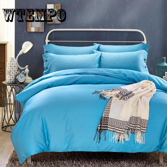 Four-piece Solid Color Fabric Bedding Set