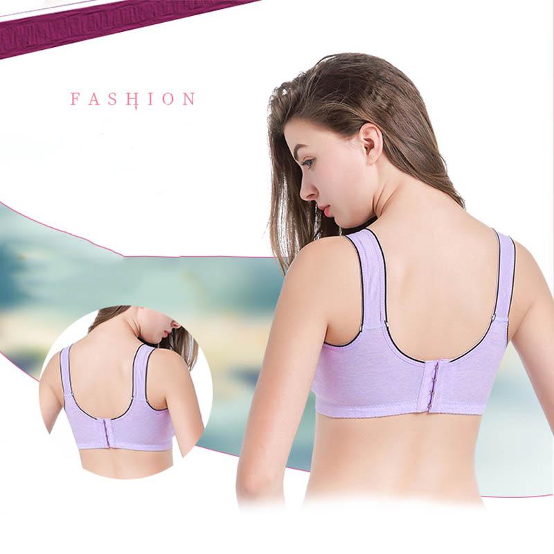 Comfortable Solid Color Cotton No Steel Ring Thin Tank Top Push Up Bra Large Size Full Cup Tube Top Breathable Bra