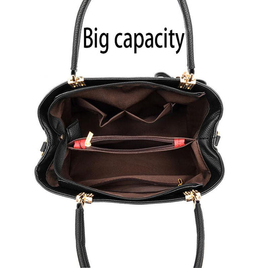 Big capacity European and American style Shoulder Handbag Trendy wild Patent leather bag