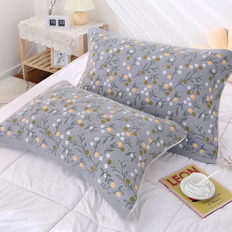 Cotton Pillow Cover Double Bedroom Bedding Soft Printing Pillow Cover