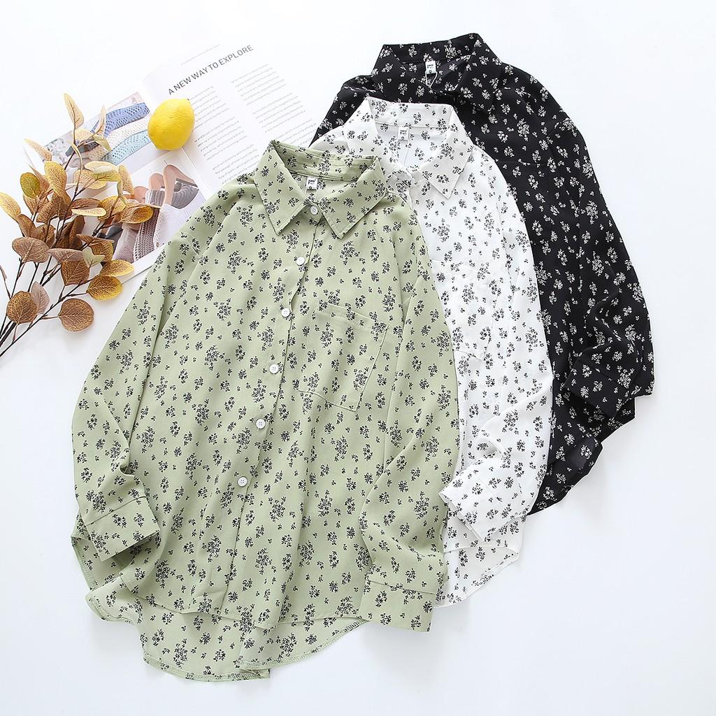 Early Spring Small Fresh and Sweet Floral Shirt Women's Design Sense Niche Western Style Light Familiar All-match Blouse