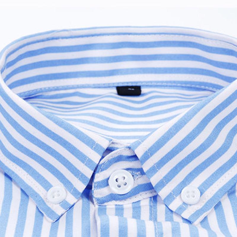 Spring and Autumn Printed Long Sleeve Plaid Stripes with Pockets Summer Thin Middle and Young Korean Casual Shirts