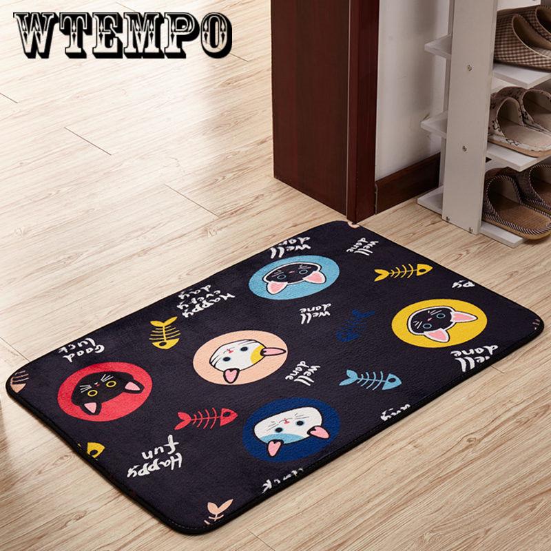 Kitchen Floor Mat Anti-slip Tape Rugs For Kitchen Printed Bathroom Carpet Doormat
