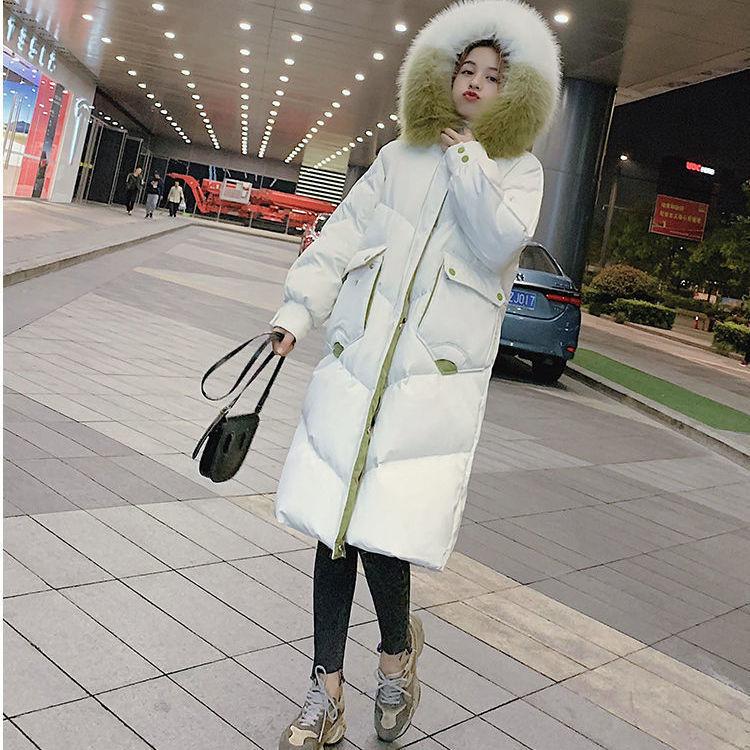 Over The Knee Mid-length Cotton Women's Jacket Winter Cotton Jacket Thick Cotton Jacket Loose Bread