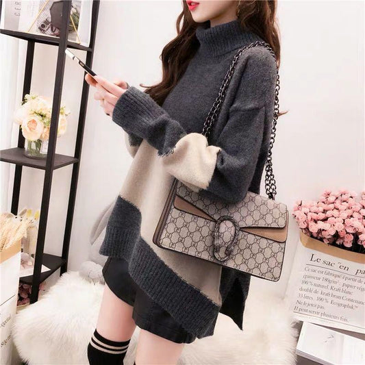 Thick Warm High-neck Women's Sweater Autumn and Winter Fashion Loose Casual Bottoming Shirt