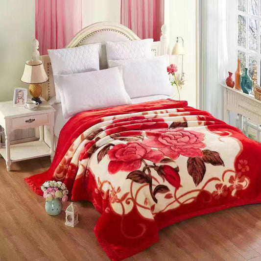 Coral Fleece Thickening Non-shedding Blanket Quilt Bedroom Cover Blanket
