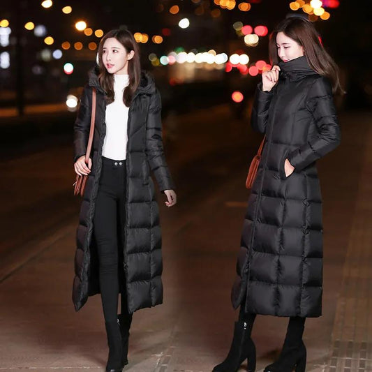 Winter New Style Long Cotton-padded Jacket Women's Thick Slim-fitting Hooded Cotton-padded Jacket Ladies Cotton Jacket