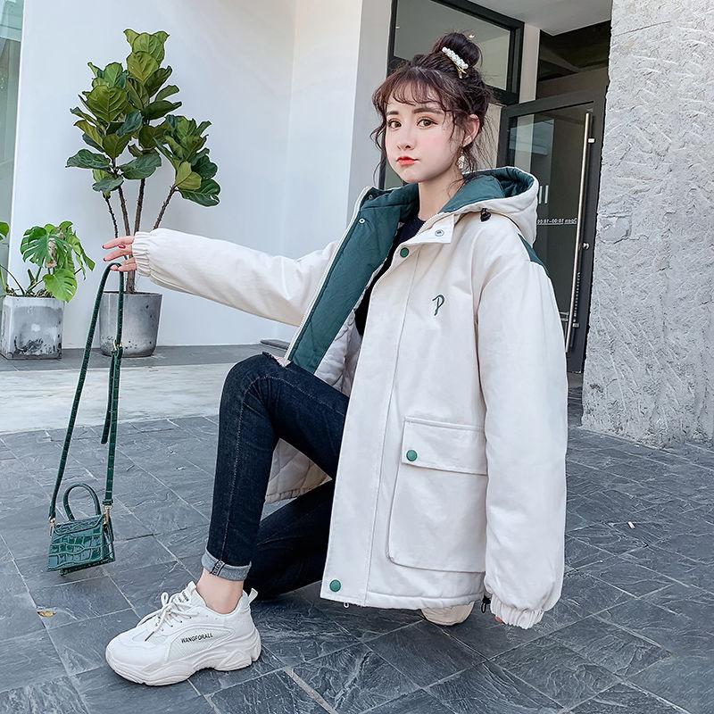 Padded Jacket Women Autumn and Winter Korean Loose BF Padded Jacket Ins Super Fire Hong Kong Style Jacket Wild
