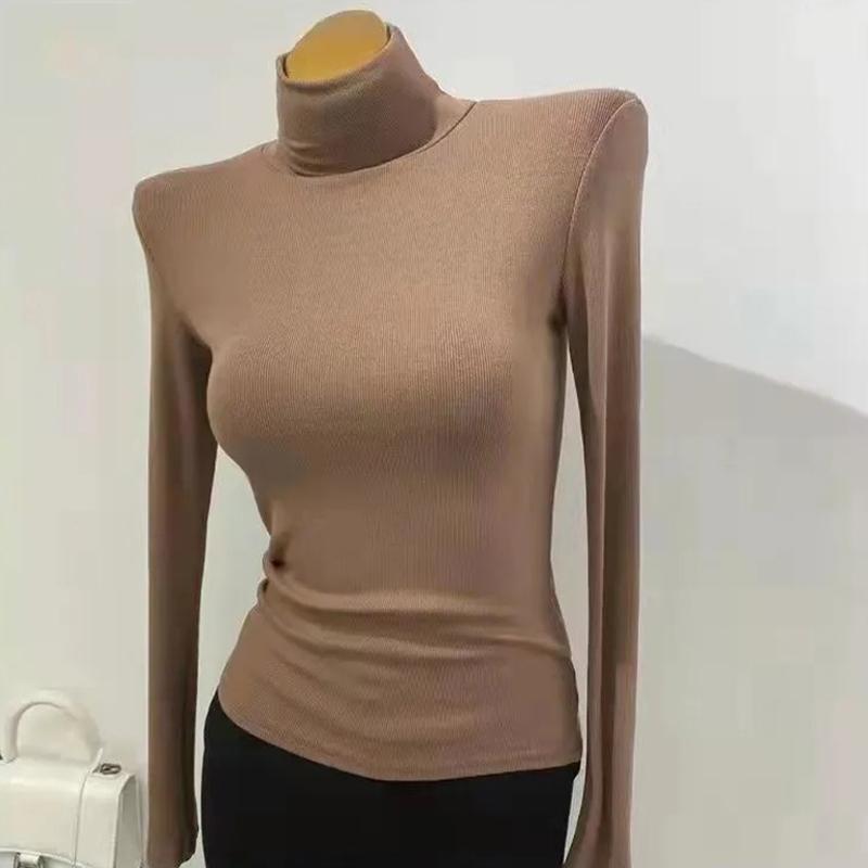 Women Winter Turtleneck Sweater Fashion Slim Pullover Knitted Jumper Long Sleeve White Black High Neck Sweaters Women Fall Basic Top Clothes