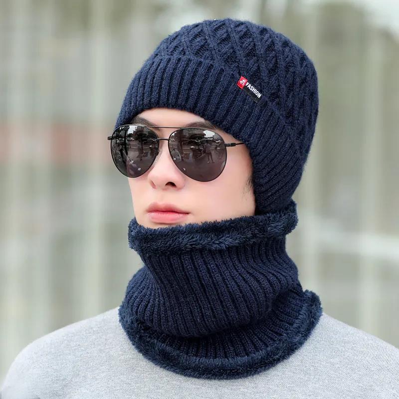 Knitted Hat Winter Korean Version of Wild Plus Fluffy Line Cap Cold-proof Ear Protection Thick Warm Knitted Hat for Men
