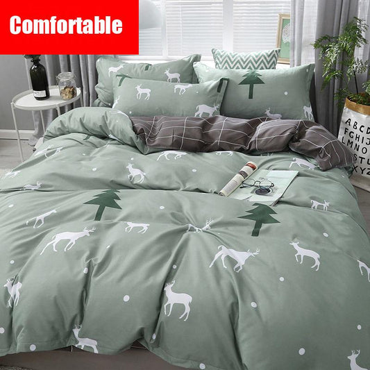 High Quality Bedding Set Cartoon printing cute bedding Bed Sheet Set Home Textiles Pillow Case Feather Sheet Duvet Cover Bedding