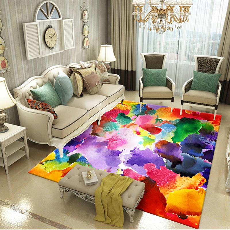 European Abstract Ink Painting Carpet Area Rug for Living Room Large Size Home Area Rugs Non-slip