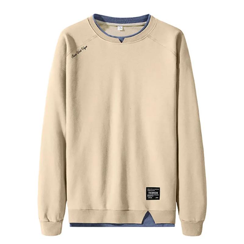 Sweater Men's Trendy Handsome Sweatshirts Loose Ins Wild Tops Fake Two Pieces of Clothes for Autumn
