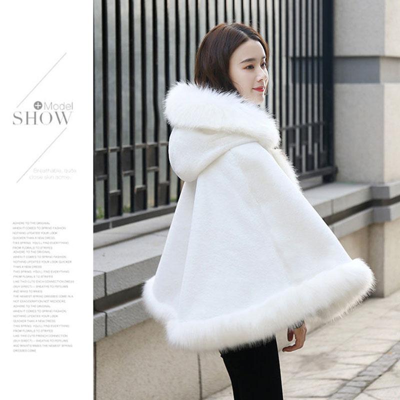 Plush Fleece Jacket Female Water Lamb Wool Short Slim Slimming Fur Shawl Cloak Autumn and Winter Fashion