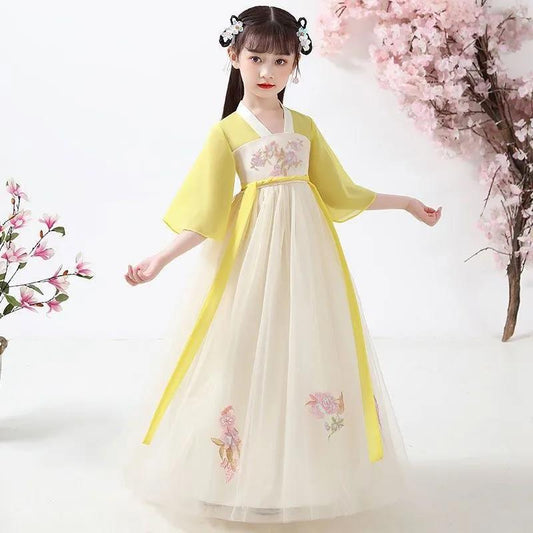 Girls' Hanfu Dress Summer Dress Children's Chinese Style Improved Underwear Ancient Costume Western Style Princess Skirt