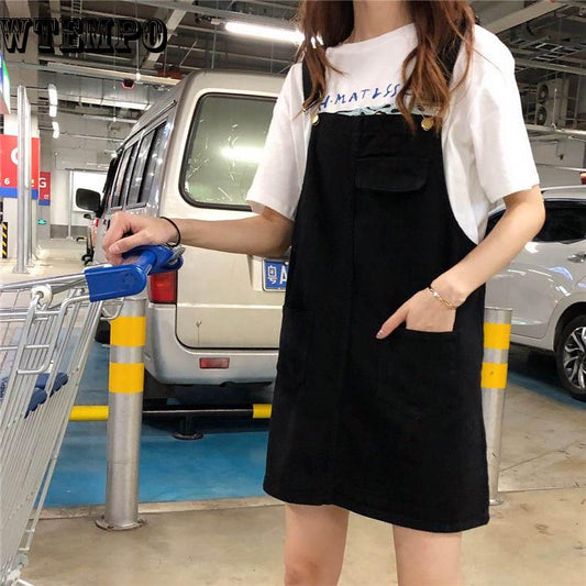 Denim Suspender Skirt Women's Summer Age Reduction Loose and Thin Foreign Chic Short Skirt Dress Women