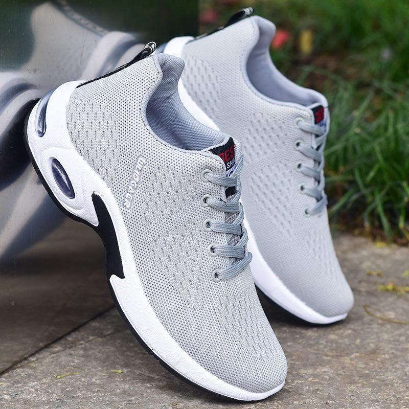 Men's Summer Breathable Mesh Sneakers Non-slip Fly Woven Mesh Soft Sole Casual Shoes