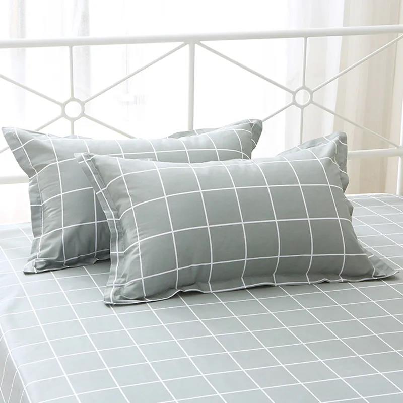 Two-piece Cotton Pillowcase Single Double Bedroom Pillowcase Plus Thicker Pillow Cover