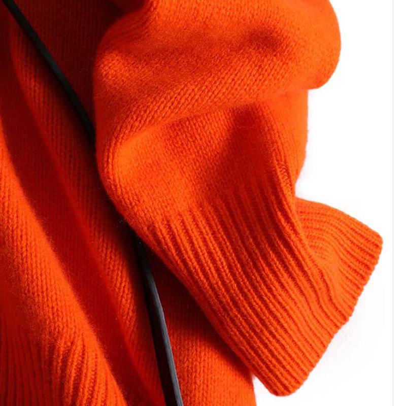 High-quality Knitted Dress Thick Turtleneck Knit Mid-length Dress Autumn High-neck Bottoming Sweater Dress