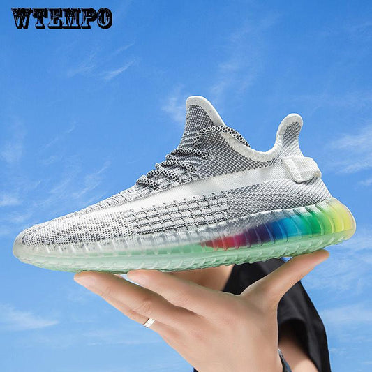 Net Breathable Coconut Shoes Casual Summer Sports Running Shoes Men