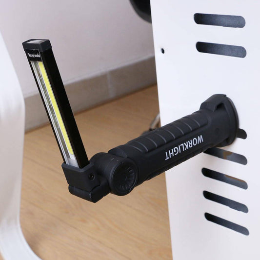 360° Folding USB Rechargeable COB Work Light LED Red Light Strong Light Emergency Flashlight Inspection Light