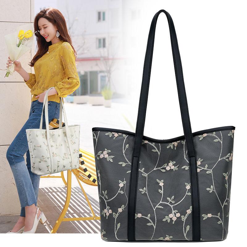 Lace Women's Bags Shoulder Bags Large-capacity Tote Bags Fashionable Atmosphere Simple All-match Women's Bags