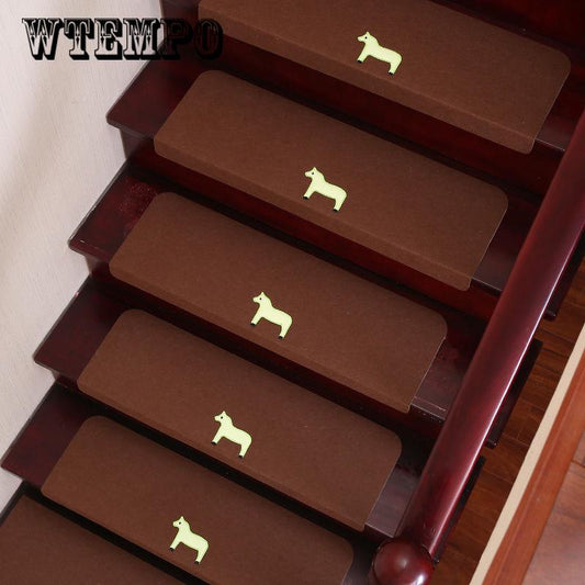 1pcs Mat Non-slip Floor Staircase Stairs Carpet Pad Luminous Stair Treads Protector Mats