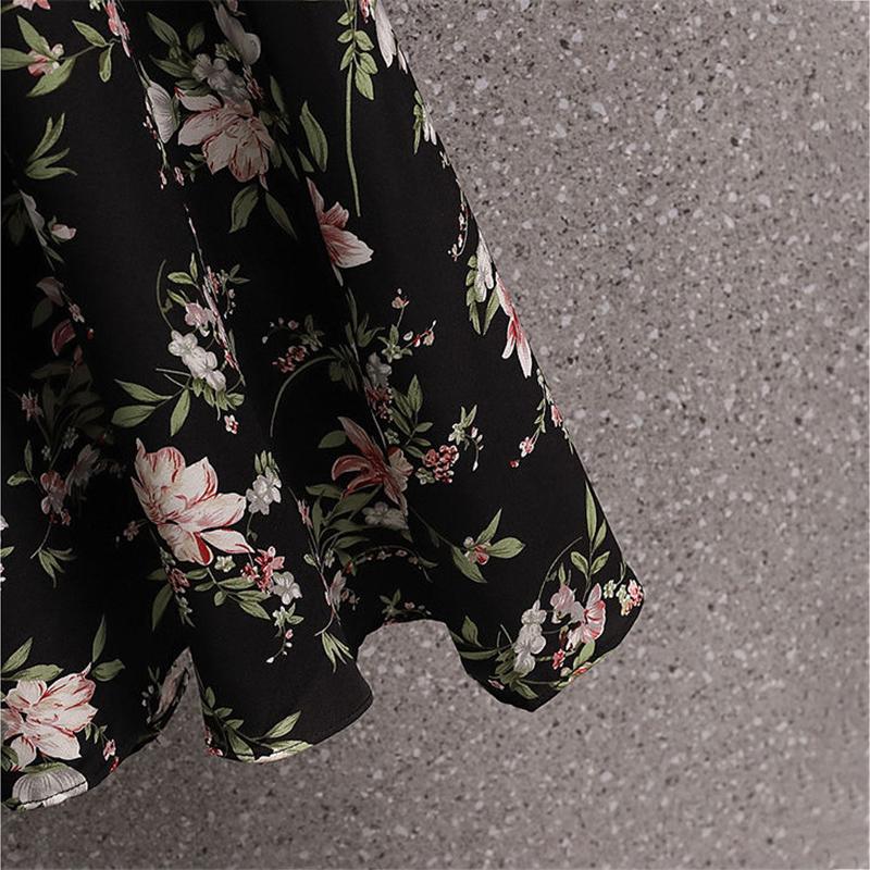 Large Size Floral Dress Women's Summer Dress Short Sleeve Printing Knee-length Daily Wear Office Dating Party